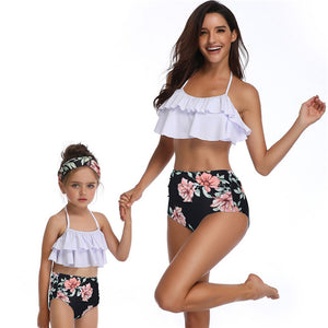 Matching Family Mother Girl Bikini 2020 Swimsuit Swimwear Women Swimsuit Children Baby Kid Beach Swimwear biquini infantil