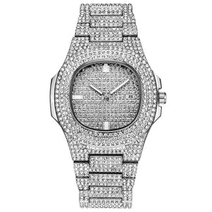 ICE-Out Bling Diamond Luxury Watch Men Gold Hip Hop iced out watch Men Gold Quartz Watches Stainless Steel relogio