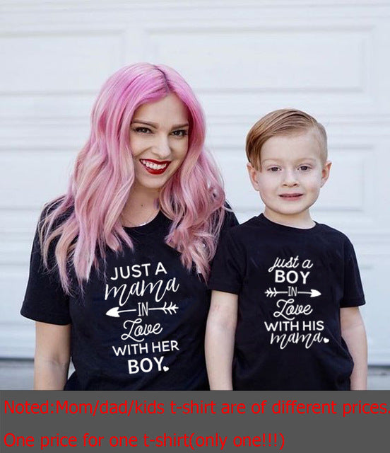 Family Tshirts Boys Girls Mom Mother Mommy and Daughter Son Family T-shirt Family Look Matching T-shirt Mommy Mom and Me Clothes