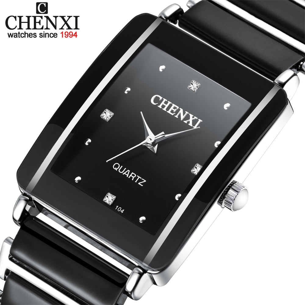 CHENXI Imitation ceramic Quartz Wristwatches Women Top Brand Famous Watches Luxury Men Women Fashion Watch Relogio Feminino
