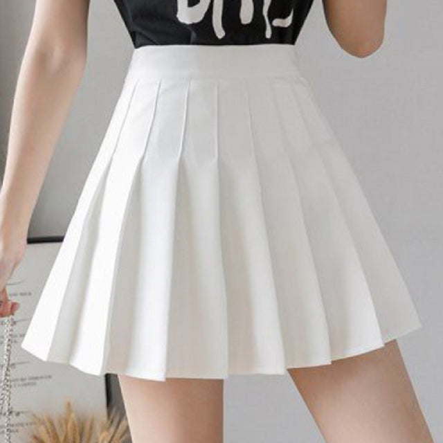 2022 Spring Summer Korean Skirt Shorts Women High Waist Sexy Mini Skirt School Short Pleated Kawaii Japanese Pink Skirt Female