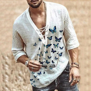 New Mens Basic Shirts Spring Summer Casual Shirt Short Sleeve Cotton Linen Shirts Men Loose Collar Shirt silk Chemise Homme Tops